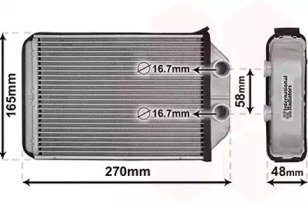 VAN WEZEL 03006393 -  Теплообменник, отопление салона